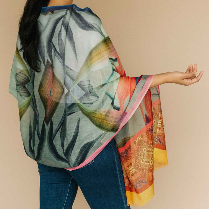 Embrace Colorful Spring Pure Wool Scarf - Best Scarves in USA for Embrace Journey Within