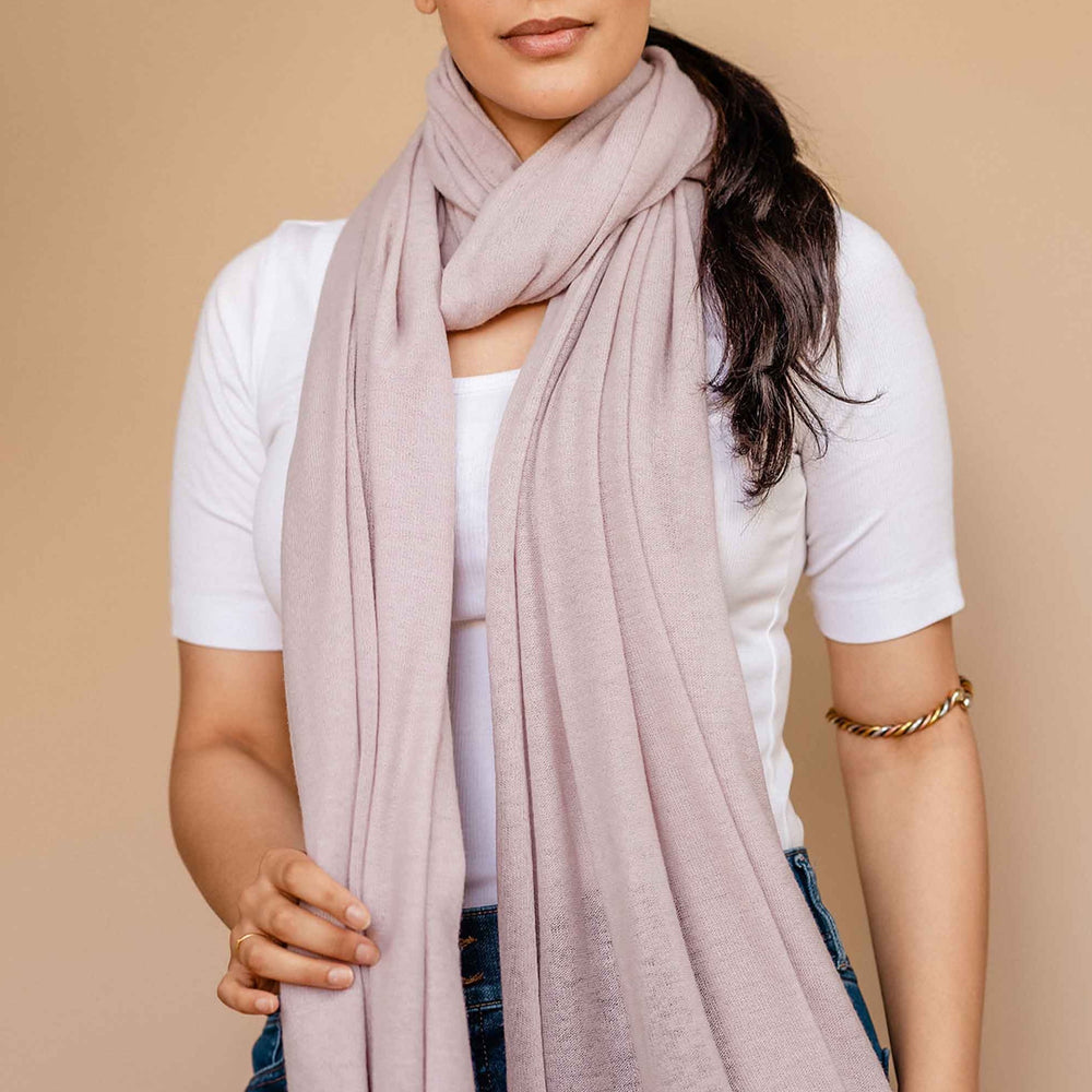 Embrace Lovable Lavender Purple Knitted Lambswool Shawl Wrap - Best Meditation Wrap in USA for Embrace Journey Within