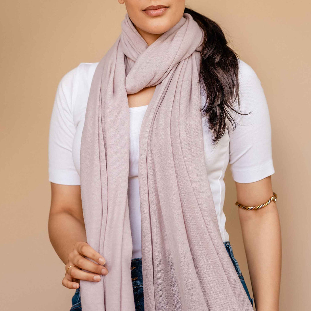 Embrace Lovable Lavender Purple Knitted Lambswool Shawl Wrap - Best Meditation Wrap in USA for Embrace Journey Within