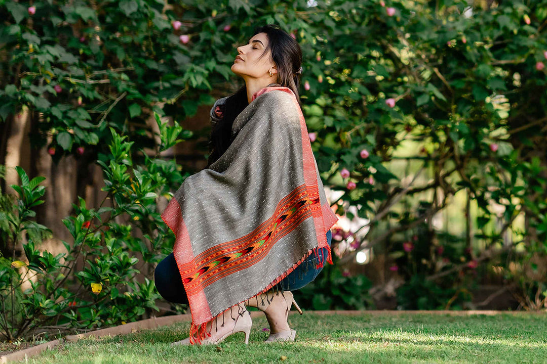 Embrace Pure Wool Shawl - Best Meditation Wrap in USA for Embrace Journey Within