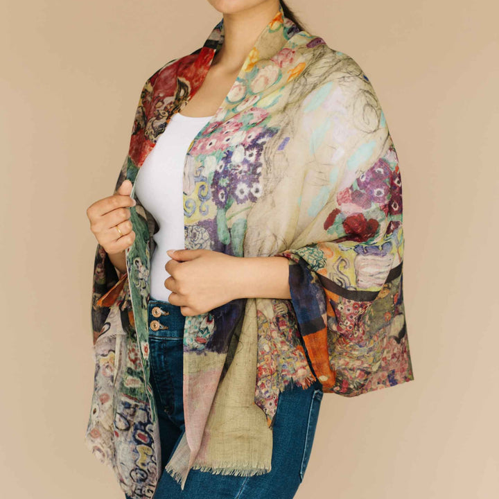 Embrace Vibrant You Multi-Hue Pure Wool Shawl Scarf - Best scarves in USA for Embrace journey within